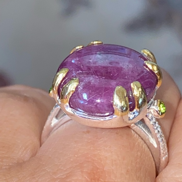 Unique Genuine Raw Ruby Ring - Picture 3 of 9